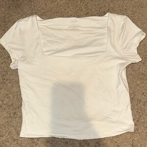 Ardene White Square Neck Crop Tee